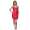 Damen kurzes Satin Negligé Nachtkleid Nachthemd Satin; Weinrot/S