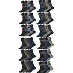 12 Paar Herren Socken Muster klassischer Form Freizeit Sport