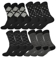 12 Paar Herren Socken Muster klassischer Form Freizeit...