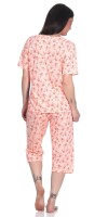 Damen Pyjama 2 teiliger Schlafanzug Hausanzug 3/4 Sommer; Aprikose/XL/42