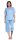 Damen Pyjama 2 teiliger Schlafanzug Hausanzug 3/4 Sommer; Blau/XL/42