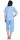 Damen Pyjama 2 teiliger Schlafanzug Hausanzug 3/4 Sommer; Blau/XL/42