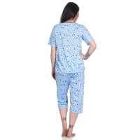 Damen Sommer Pyjama 2 teilig Schlafanzug 3/4 Hose; M L XL 2XL