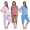 Damen Sommer Pyjama 2 teilig Schlafanzug 3/4 Hose; M L XL 2XL