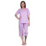 Damen Pyjama 3/4 Hose & Shirt Schlafanzug Hausanzug Sommer; M L XL 2XL