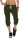 Damen Jogginghose 3/4 Capri Sport-Hose Baumwolle;  Khaki/L/40