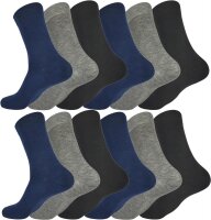 12 Paar Herren Socken ohne Muster klassischer Form...