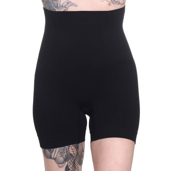 Damen Bauch-Weg-Effekt Formt Sofort Body Shaper Nahtlos Hohe Taille; Schwarz/M/L