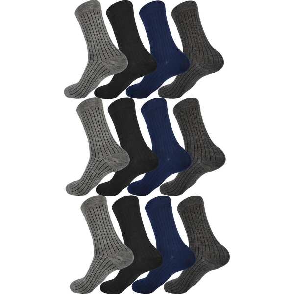12 Paar Herren Socken Muster klassischer Form Freizeit Anzug Business,  12 Paar, Mix11/39-42