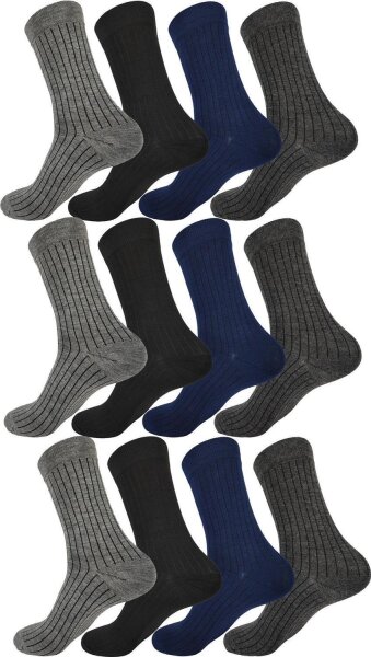 12 Paar Herren Socken Muster klassischer Form Freizeit Anzug Business,  12 Paar, Mix11/43-46