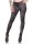 Damen Basic Leggings,  Leo-Schwarz/L/40