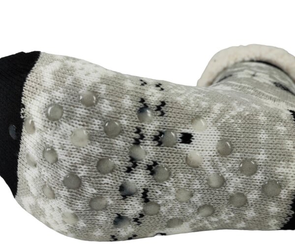 Hüttensocken Kuschelsocken Anti Rutsch Socke, Winter Hausschuhe Socken, Strick Fleece Gefütterte Warme