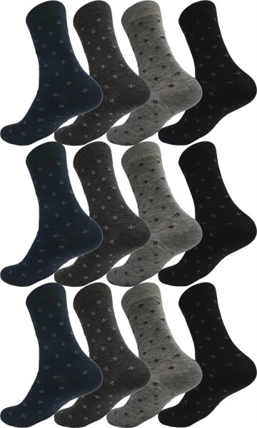 12 Paar Herren Socken Muster klassischer Form Freizeit Sport, 12 Paar, Mix14/39-42