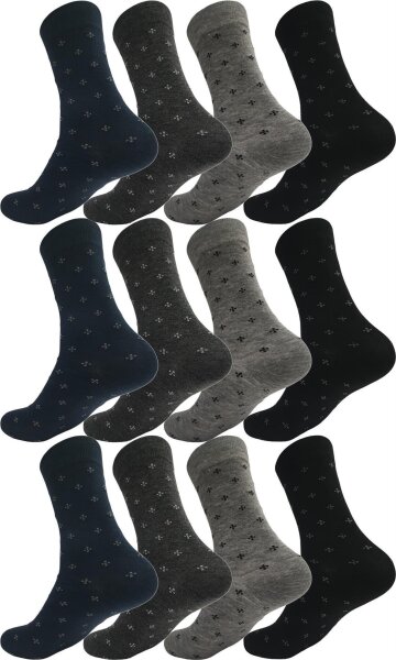 12 Paar Herren Socken Muster klassischer Form Freizeit Sport, 12 Paar, Mix14/43-46