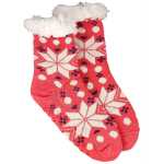 Kuschelsocken Winter Anti Rutsch Winter Socken, Hausschuhe, Strick Fleece Gefütterte Warme