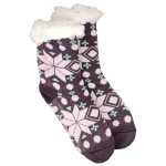 Kuschelsocken Winter Anti Rutsch Winter Socken, Hausschuhe, Strick Fleece Gefütterte Warme