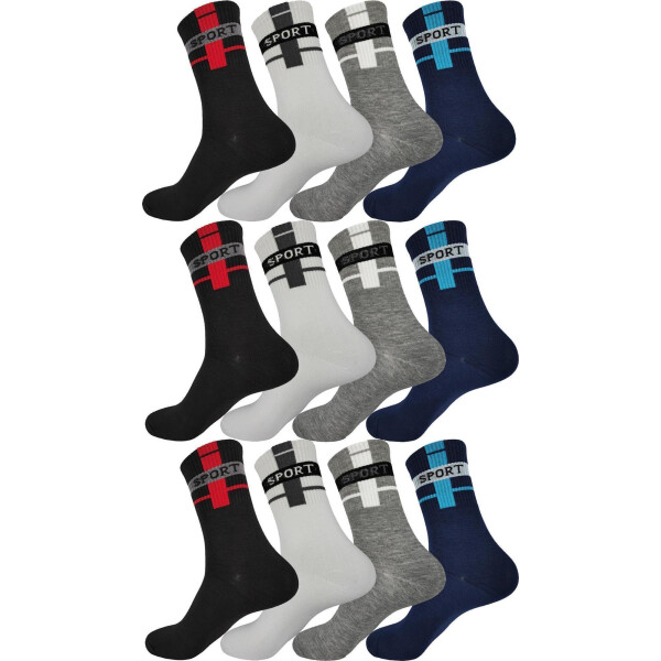 12 Paar Herren Socken Muster klassischer Form Freizeit Sport, 12 Paar, Mix17/43-46