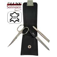 3-teiliges Solingen Maniküre Set mit Leder Etui,...