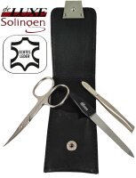 3-teiliges Solingen Maniküre Set mit Leder Etui,...