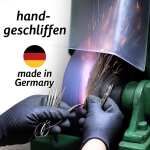 3-teiliges Solingen Maniküre Set mit Leder Etui, Nagelschere, Feile, Pinzette, Made in Germany