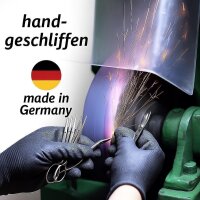 3-teiliges Solingen Maniküre Set mit Leder Etui, Nagelschere, Feile, Pinzette, Made in Germany