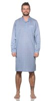 Herren Nachthemd langarm Sleepshirt mit Kragen; Gr. M L XL 2XL
