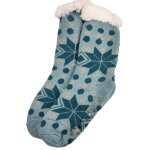 Kuschelsocken Winter Anti Rutsch Winter Socken, Hausschuhe, Strick Fleece Gefütterte Warme Petrol/36-41