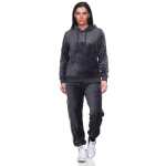 Damen Jogginganzug Nicki-Anzug mit Kapuzen hoodie: S M L XL 2XL