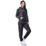 Damen Jogginganzug Nicki-Anzug mit Kapuzen hoodie: S M L XL 2XL