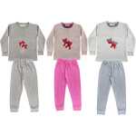 Mädchen Kinder Pyjama langarm Winter zweiteiliger Schlafanzug