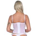 Damen Corsagen Top Set mit String & Strapsen – Verführerische Spitze Dessous Nachtwäsche 2-teilig