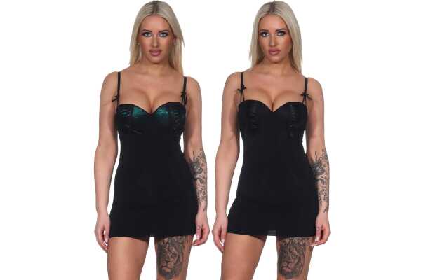 Damen kurzes Negligé mit Cups Nachtkleid Spitze; Cup B C