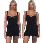 Damen kurzes Negligé mit Cups Nachtkleid Spitze;...