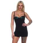 Damen kurzes Negligé mit Cups Nachtkleid Spitze; Cup B C