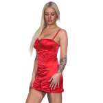 Damen Negligé Satin Nachtkleid; Gr. S M L