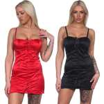 Damen Negligé Satin Nachtkleid; Gr. S M L