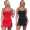 Damen Negligé Satin Nachtkleid; Gr. S M L