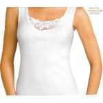 Damen Unterhemd 2er Set - 100% Baumwolle, Mit Spitze,