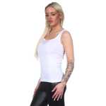 Damen Unterhemd 2er Set - 100% Baumwolle, Mit Spitze,