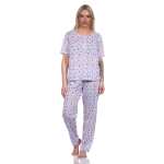 Damen Pyjama Hose & Shirt Schlafanzug Pyjama-Set;...