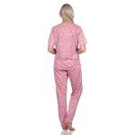 Damen Pyjama lange-hose mit kurzarm-Shirt Schlafanzug; Gr. M L XL XXL