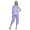 Damen Pyjama 3/4 Hose & Shirt mit Blumenmuster; Gr. M L XL 2XL