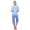 Damen Pyjama 3/4 Hose & Shirt mit Blumenmuster; Gr. M L XL 2XL