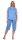 Damen Capri Pyjama mit kurzen Ärmeln; Blau/M/38
