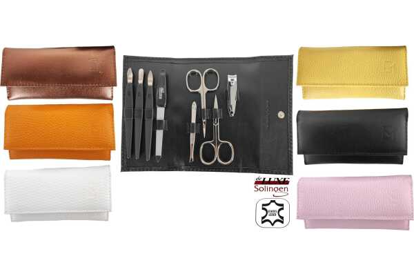 Nagelpflege Set 8-tlg. Echtleder Etui | Maniküre Pediküre | Solingen | Made in Germany