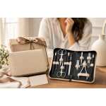 12teiliges Solingen* Maniküre Set mit Leder-Etui Nagelpflege, Made in Germany