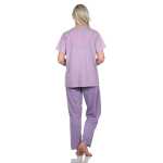 Damen 2 tlg. Pyjama lange Hose Shirt in kurzen Ärmeln; Gr. M - 3XL