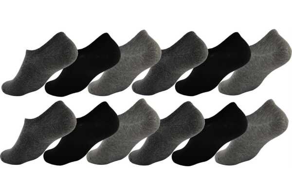12 Paar Damen Herren Füßlinge Unsichtbare Sneaker Sport Socken, 35-38 39-42 43-46