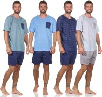 Herren Pyjama Short und T-Shirt Schlafanzug, Gr. M L XL XXL