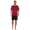 Herren Pyjama Short und T-Shirt Schlafanzug, Rot/L